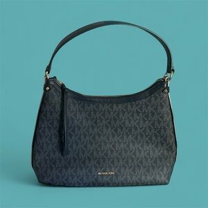 Michael Kors Dark Blue Monogram Shoulder Bag